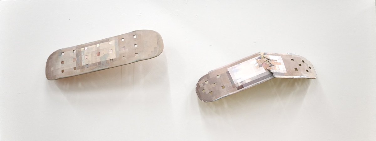 これミニチュアに見えるけど本物のスケボーです🎵フェミニンなものいつも作ってるからびっくりされた！