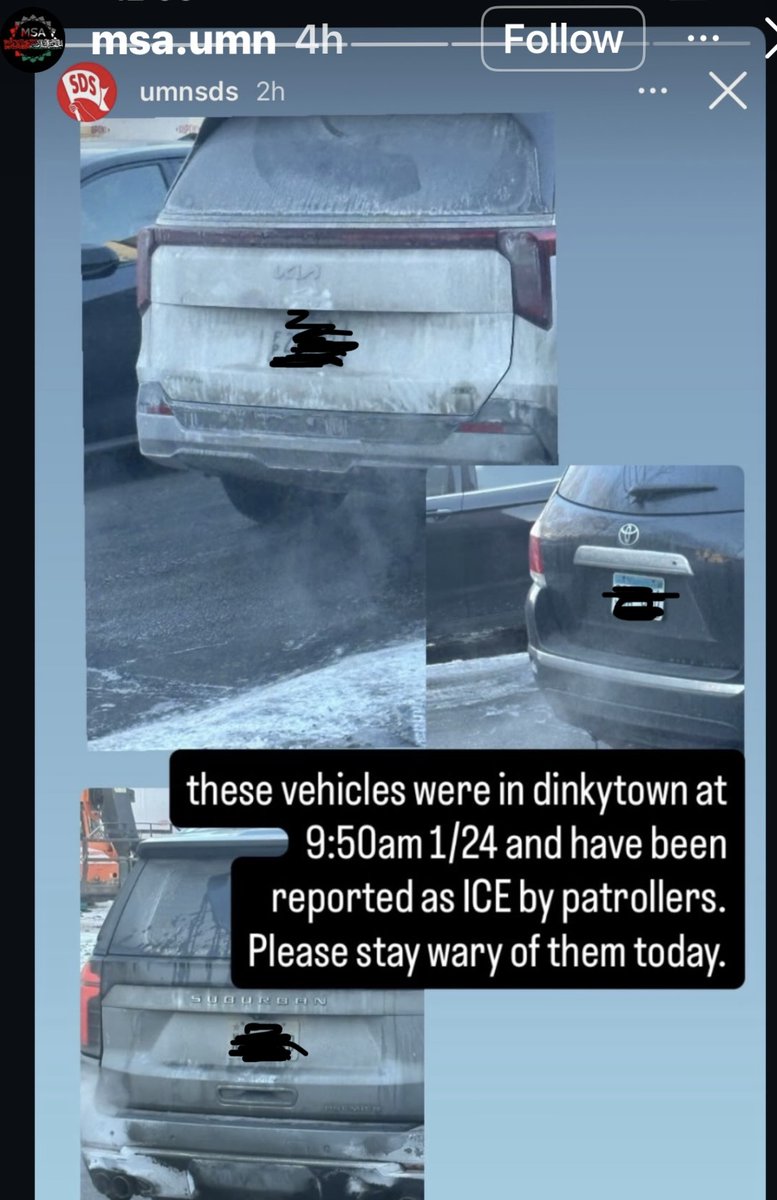 NizNellie3's tweet image. 🚨 The Muslim Student Association at the University of Minnesota has spent the day doxxing ICE agents by publicly circulating their license plates and real-time locations.

The university fleeced U.S. taxpayers for $628 MILLION in 2025.

The Education Secretary should immediately…