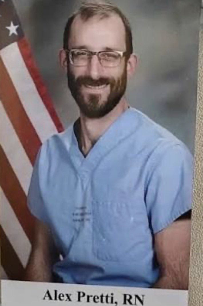Alex was an ICU Nurse at the VA. 

To choose that line of work, and to do it a VA, says everything about him and his selflessness. 

What a profound and brutal loss for his family, community, patients and our country. 

Every elected official should condemn this unequivocally.