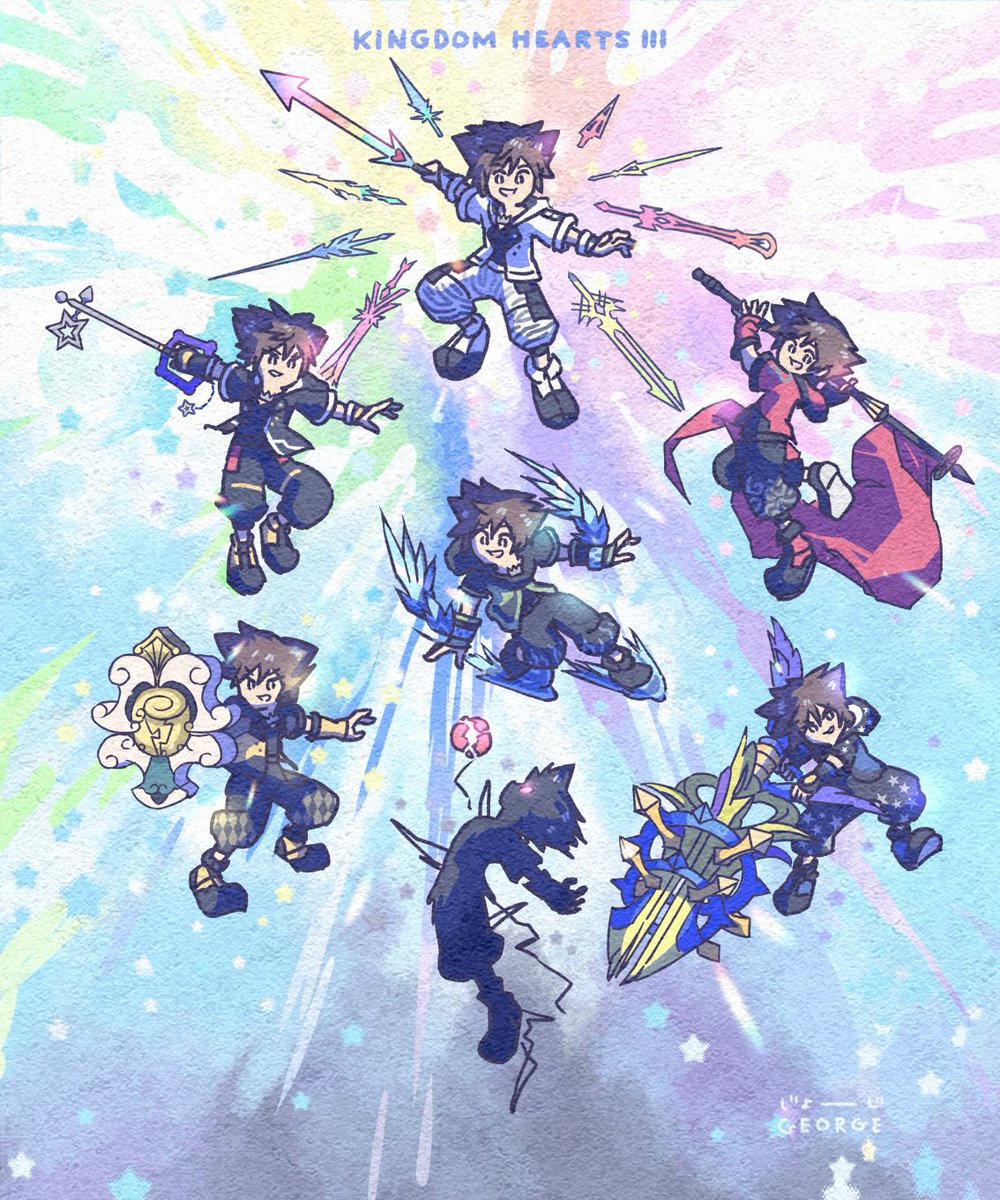 『キングダムハーツⅢ』7周年おめでとうございます！フォームチェンジでお祝い

#kingdomhearts