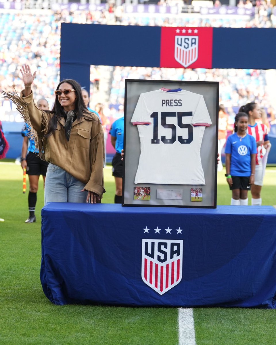 USWNT's tweet image. 155 caps
64 goals
43 assists
Two-time FIFA World Cup champion (2015, 2019)
Bronze medalist in the 2021 Tokyo Olympics

What a career, CP23 🫶