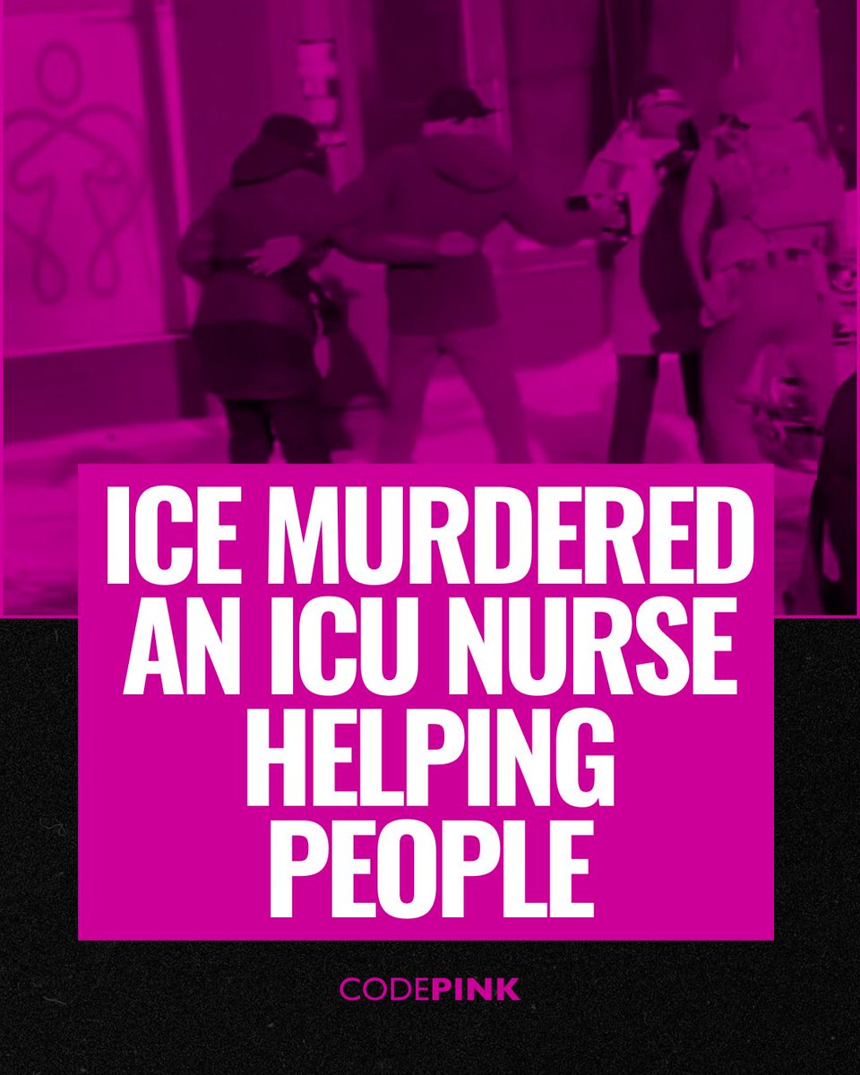 codepink's tweet image. On January 24, ICE thugs murdered Alex Pretti as he helped people being terrorized by ICE.

As Alex tried to help someone pushed to the ground by an ICE thug, he was maced, grabbed, and thrown to the ground. ICE thugs shot him multiple times and killed him.

Alex's murder, like…