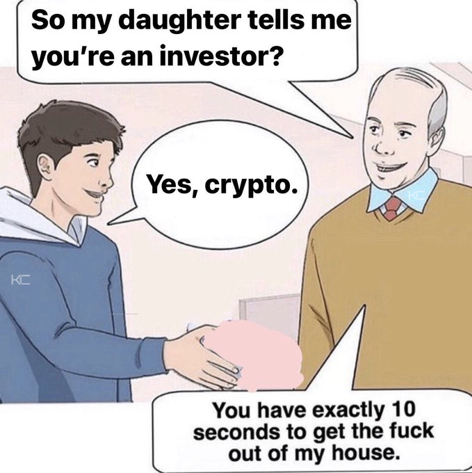 hush_web3's tweet photo. He wasn't happy after I said Crypto 😂 https://t.co/YB3cXgS953