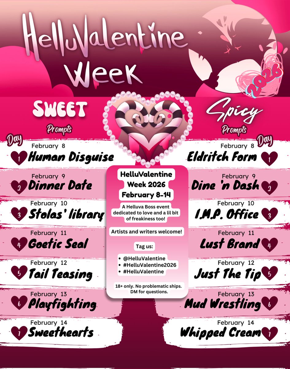 helluvalentine week ❤️🔞 18+ only ‼️ tweet media
