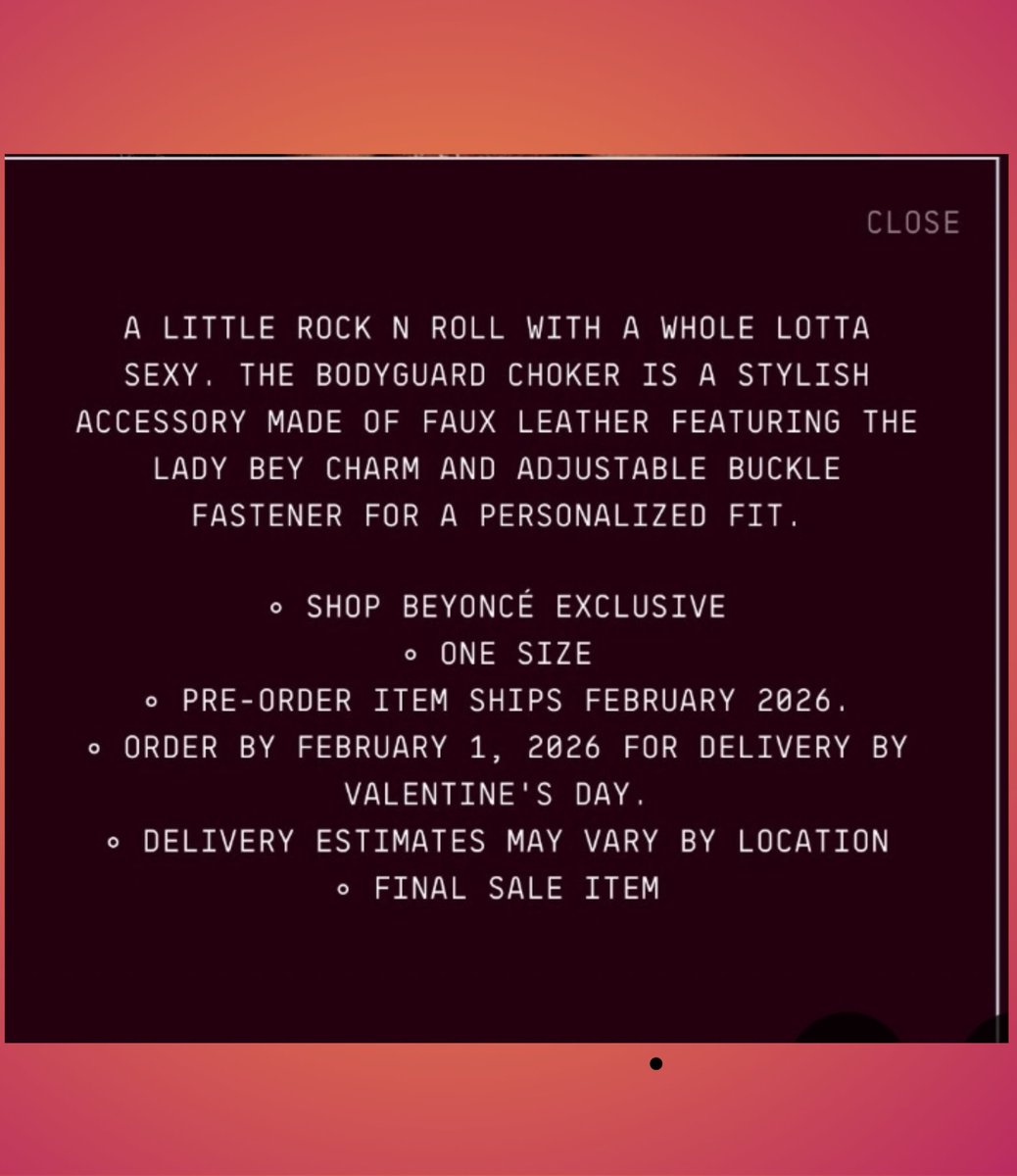 Beyoncé hints at the last part of her album trilogy while unveiling new Valentine’s Day products on her website 

"A little Rock N Roll with a whole lotta Sexy"