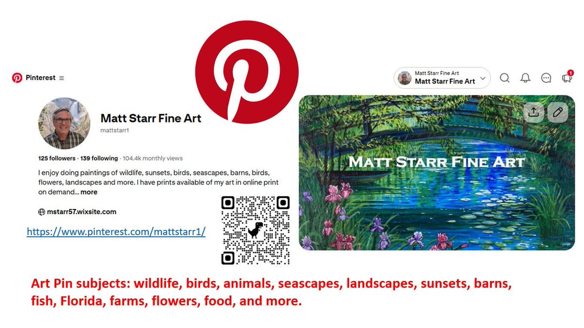 MattStarrFineA1's tweet image. I invite you to follow my art, paintings, prints and products in Pinterest:  pinterest.com/mattstarr1/ 

#mattstarrfineart #Pinterest #Pins #art #paintings #artforsale #artist