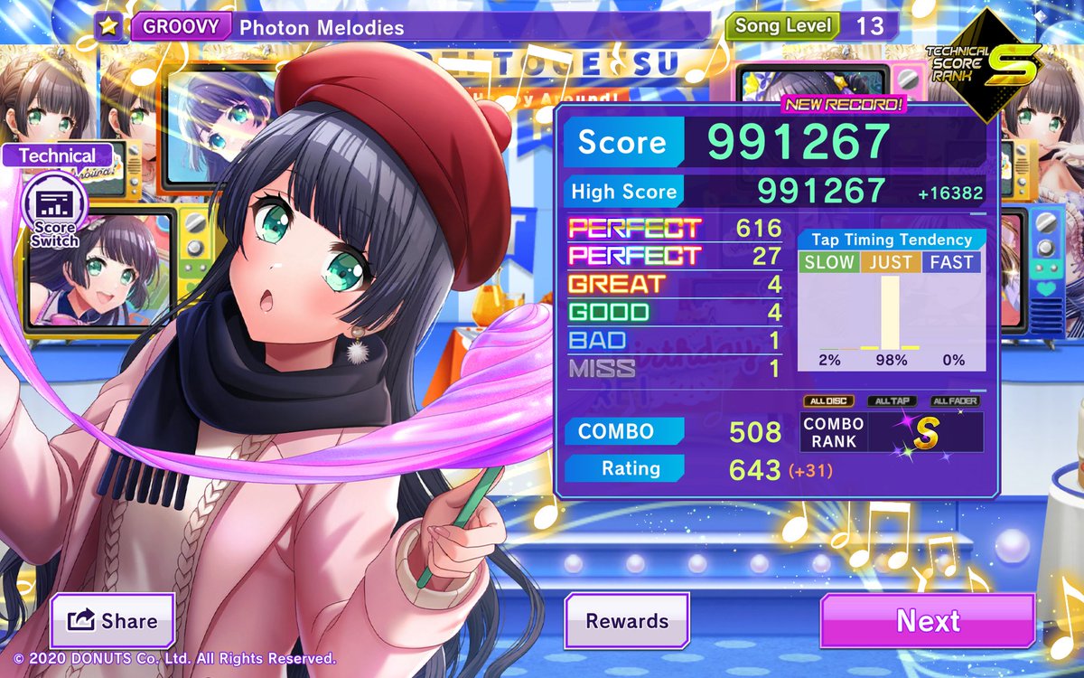 s4dyew's tweet photo. Played “[GROOVY]Photon MelodiesNew high score!”!

🌟 “GROOVY” Difficulty Play &amp; Share Campaign Now On! 🌟
 Three winners will be chosen at random to receive
 1× Acceptance Certificate [Winter Fes. 2026] ❣

#GroovyMixScore #GROOVYCP https://t.co/t5rHLKqVUO