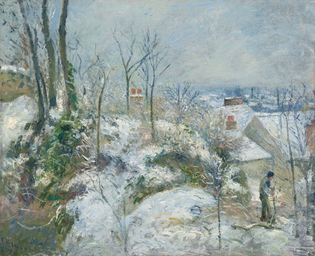 カミーユ・ピサロ 『Rabbit Warren at Pontoise, Snow』（1879年