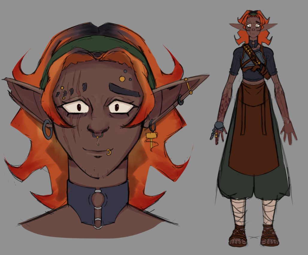 I love inflicting trauma on my dnd character cause it means I get to give them a new outfit :3