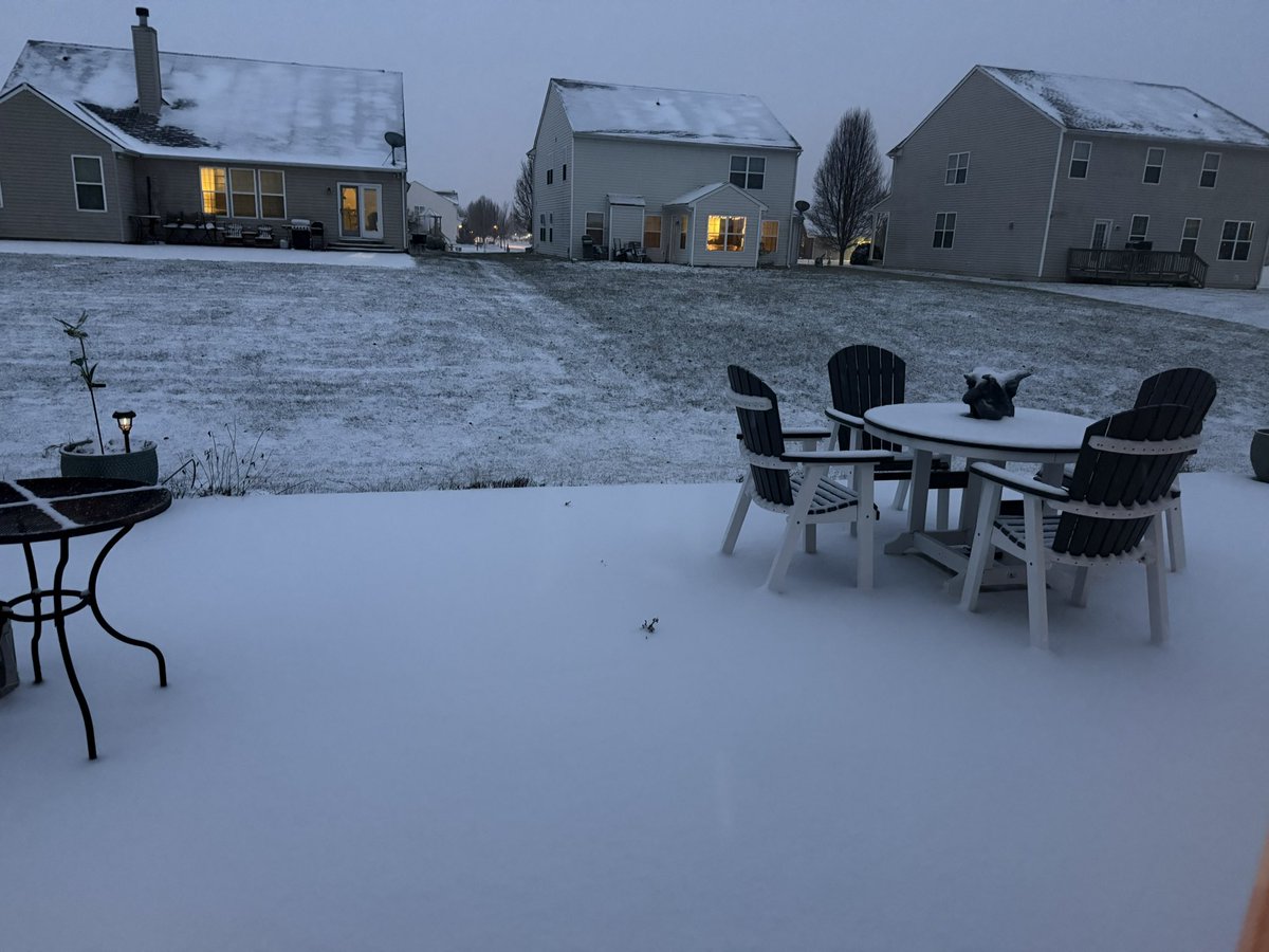 We have snow in Greenwood, In