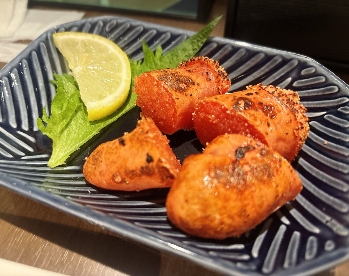 この前の炙り明太子100点やったな〜💯