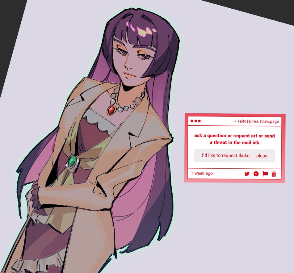 umineko spoilers

i had an unfinished sketch of her on my old umineko canvas but the file got corrupted before i could finish so this is now my first proper ikuko </3
