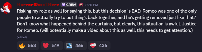 EsperSystem's tweet photo. Outcome Memories content creators risk their roles to speak out agaisnt Romeo being fired
#JUSTICEFORROMEO https://t.co/9IHhVmI1j9