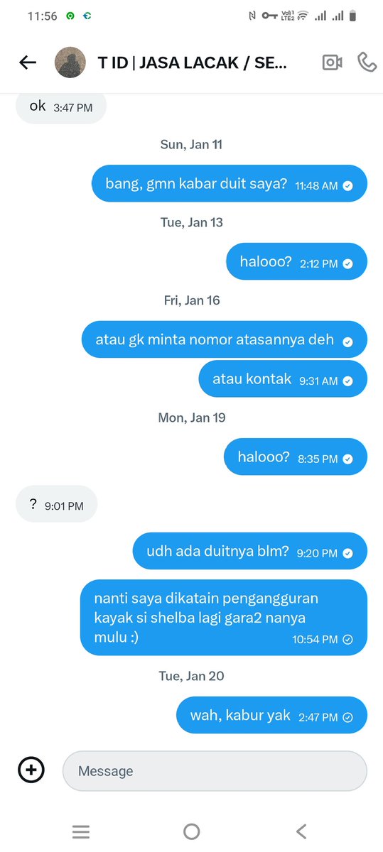 BISA ADAIN GA 3 JUTA TAPI GILIRAN BALIKIN DUIT KORBANNYA GAK BISA!!! EMANG YA SEMUA JASA LACAK ITU NIPU! PADAHAL UDAH MILIH YANG BEDA! #zonauang️ #penipu #jasalacak #zonajajanᅠ