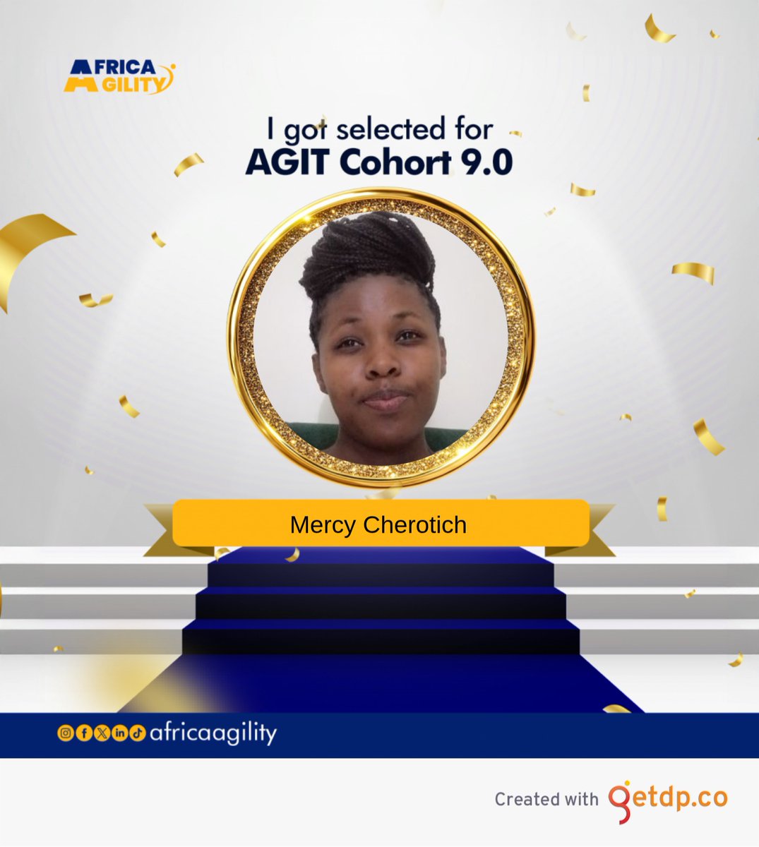 Mercy_chero41's tweet photo. Thrilled to join Africa Agility Girls in Tech Cohort 9 Program
#GirlsInTech9 @AfricaAgility https://t.co/Xg2bWYRcef
