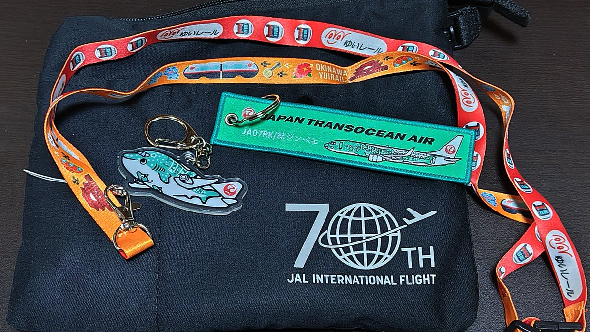 JTA アップサイクルキーホルダー⭐︎ジンベエ JTAに2回搭乗してどちらでも買えなかった結ジンベエのタグとアクリル