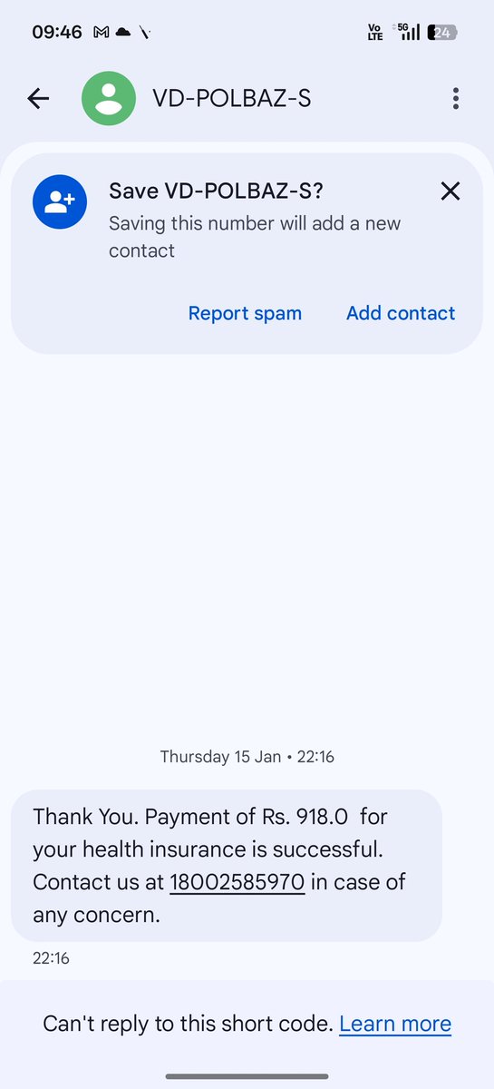 ShivamKumar7243's tweet photo. @policybazaar @NivaBupaSupport 
It's really disgusting to see such messages. I paid my premium on 15 January which is 11 days earlier from the due date. 
Still I'm getting such messages? 
I have also attached the screenshot of payment confirmation. Niva Bupa too sends messages. https://t.co/dqCGiNMMzr