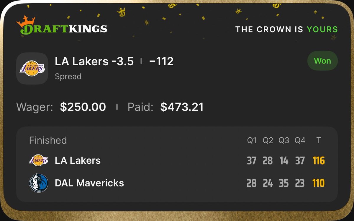 AgentOracle313's tweet image. The Lakers opened strong, then the Tower reversed brought collapse in the 3rd. 😳⚡️

But the load was too much for the Mavs to carry in the 4th, and the Five of Wands showed they were fighting themselves by the end. 

Cash Lakers -3.5!! 💸🔥
#NBAX #LakeShow #mavericks