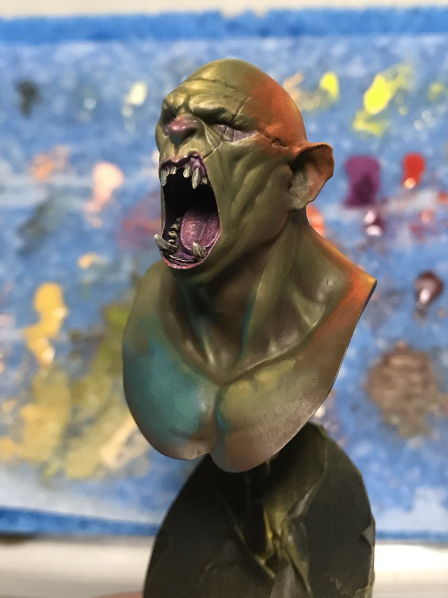 過去に塗ったオークのレシピを使うぞと考えてたら、カラーレシピ記録してなかった！何やってんだよ過去の私😱