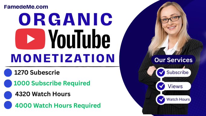 ProYouTubeM's tweet image. Struggling with YouTube monetization?  We deliver organic, real growth through genuine audience reach, higher watch time, and smart promotion strategies. Start growing your channel the right way. 
📌Plans &amp;amp; pricing:  famedme.com/buy-youtube-pr… 
💬 WhatsApp:
👉wa.me/+8801715543464