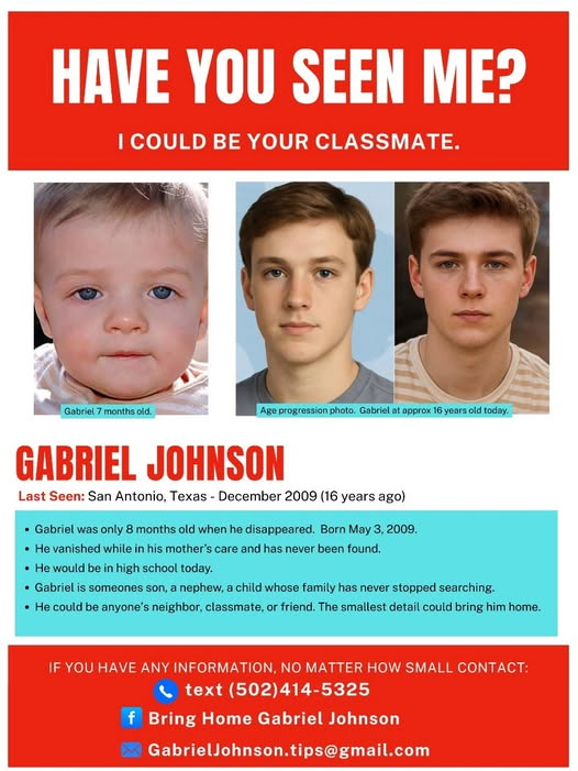 savedgirl316's tweet photo. #EndangeredMissing
#GabrielJohnson
#SanAntonio 

If you have ANY information as to the whereabouts of Gabriel Johnson, no matter how insignificant it may seem, PLEASE do one or more of the following:

* Call or text: (502) 414-5325
* Send an email to GabrielJohnson.tips@gmail.com https://t.co/h9gVexSDCL