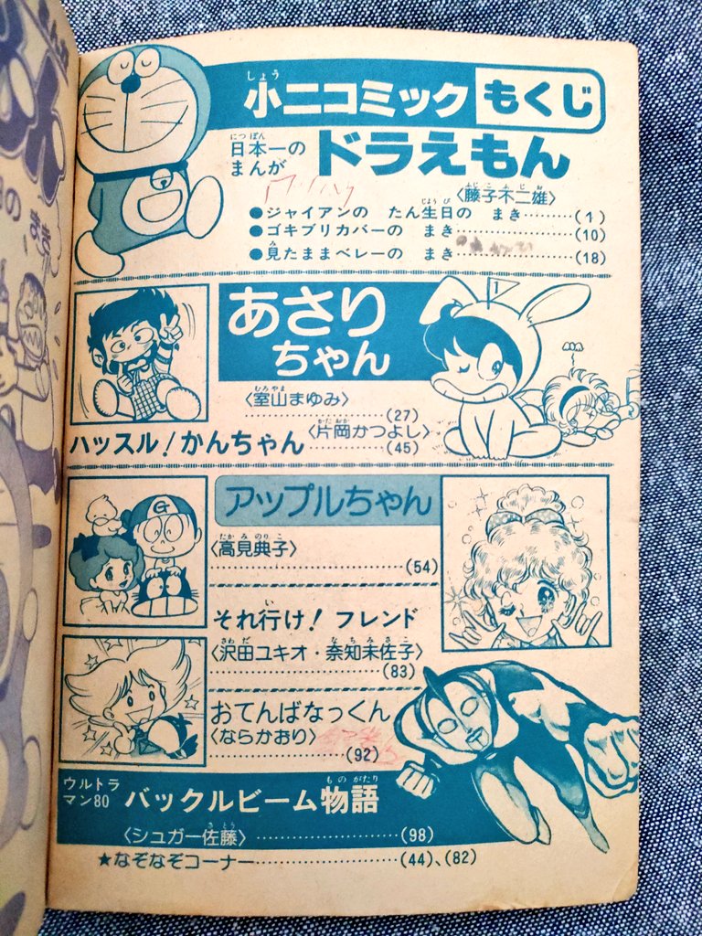 小学二年生1980年10月号別冊ふろく。きのう名古屋の古書店で買ったもの