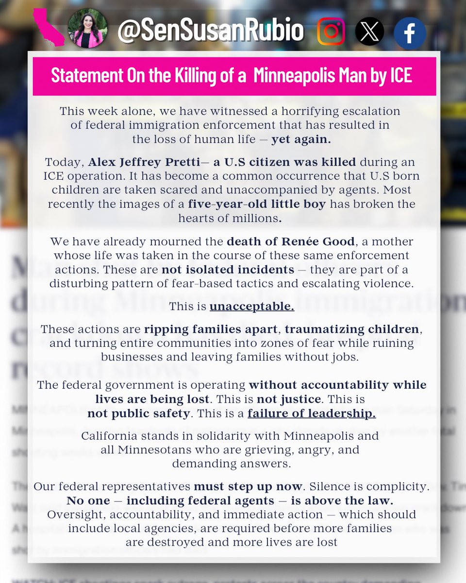 Senator Susan Rubio tweet media