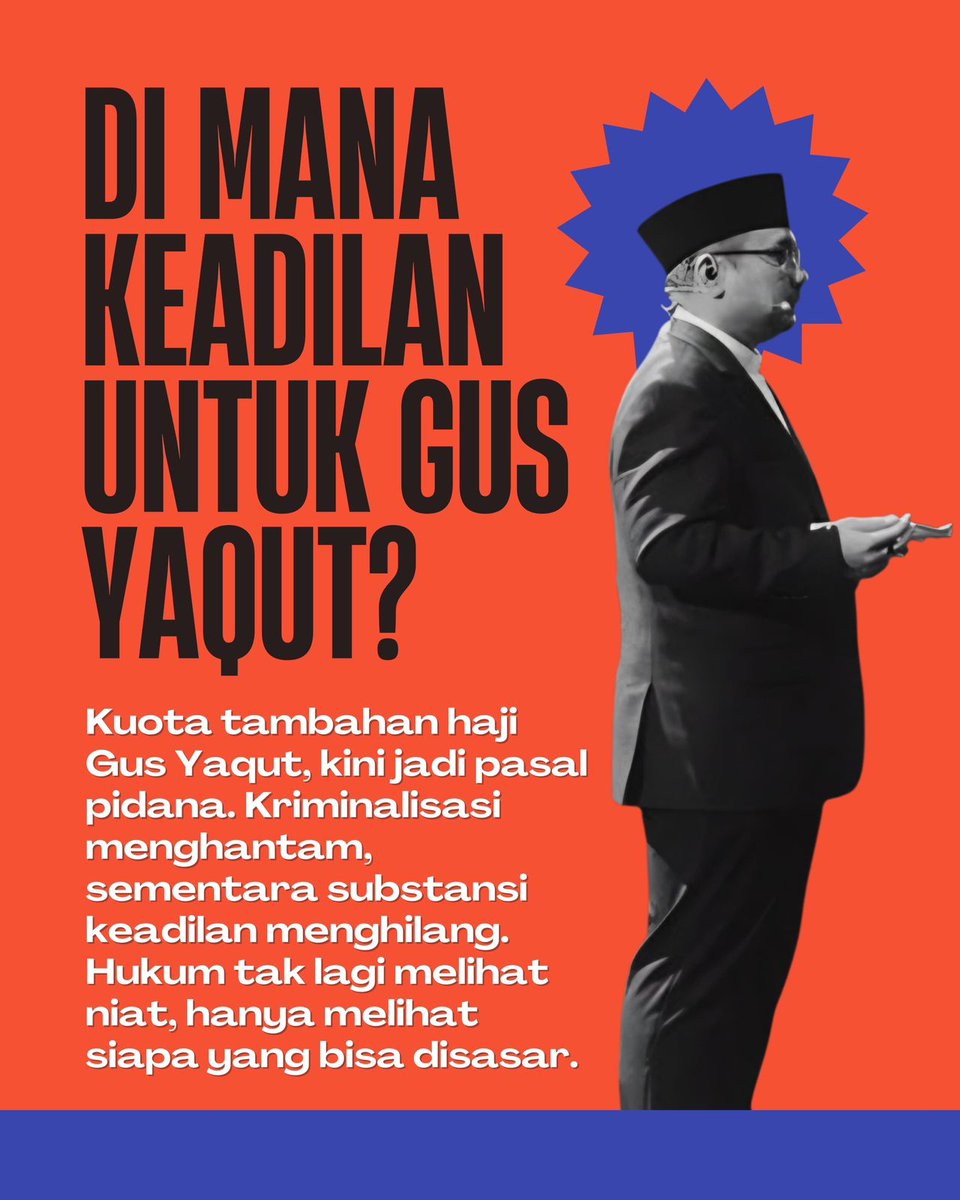 Ketika kebijakan dipersoalkan dan pasal pidana mengancam, publik bertanya2 : apakah hukum masih menimbang niat dan kemaslahatan, ataukah hanya sibuk mencari siapa yang bisa dijadikan sasaran?
Kriminalisasi terasa lebih cepat bergerak dibanding upaya memahami substansi persoalan