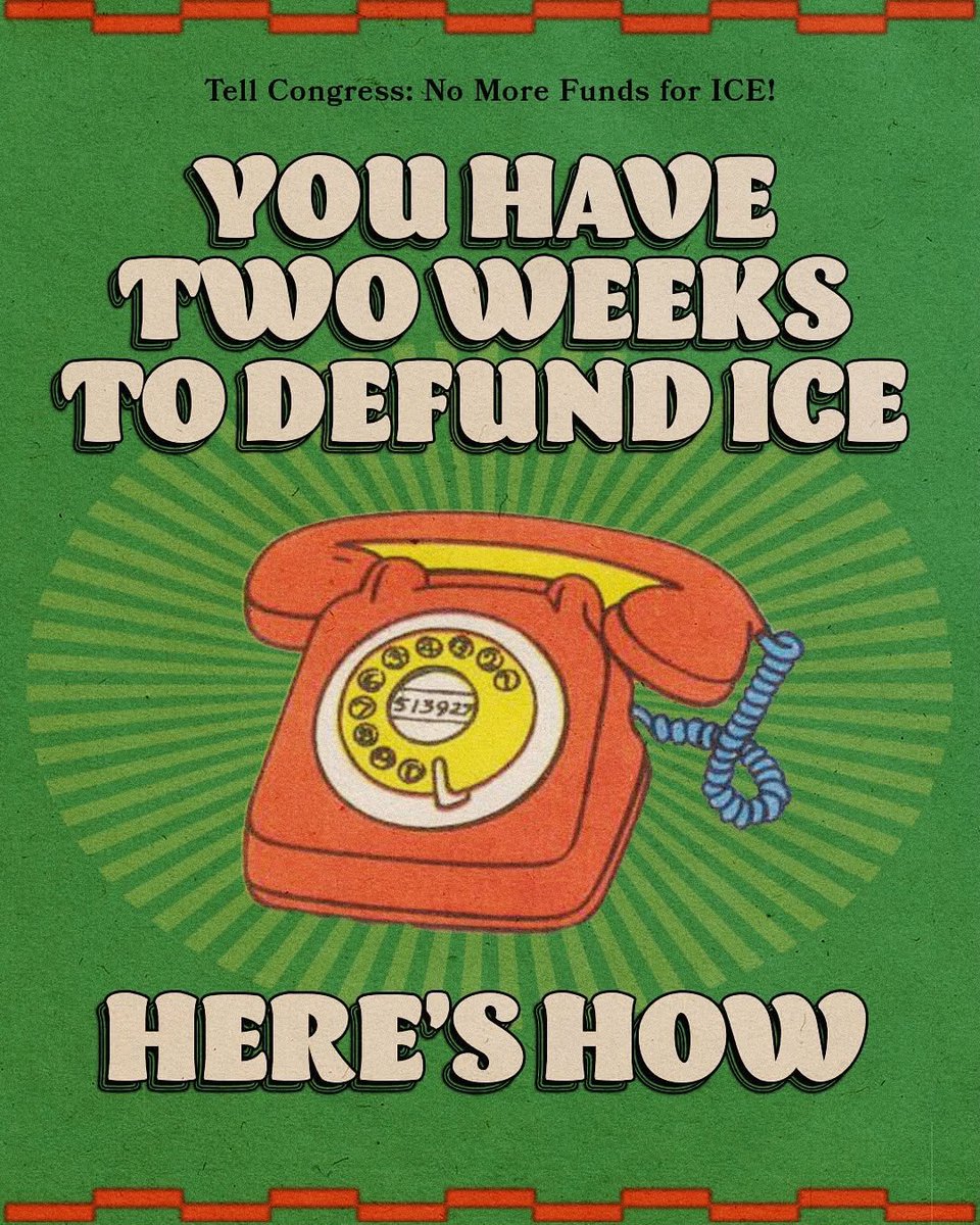 lucinacoded's tweet photo. CALL YOUR SENATORS AND STATE REPS

congress has until jan 31 to pass a number of appropriations bills including ones to increase funding to cbp and ice 

urge your senators and state reps to oppose any bills that are funding ice https://t.co/nQIso5Tx2F