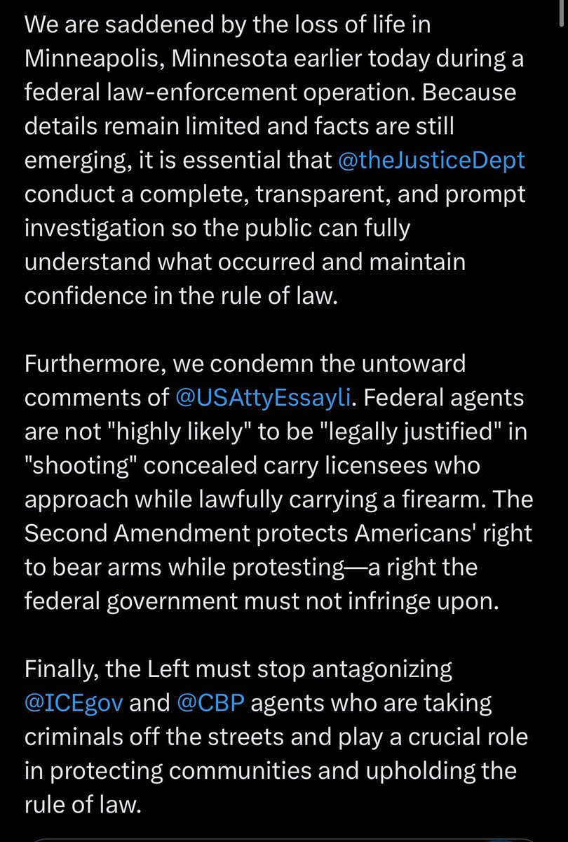 Tyler_A_Harper's tweet image. He has the right to carry at a protest, as gun orgs have been pointing out all day. Gun Owners of America is not exactly left-wing.  This is a bizarre hill to die on given that people who know more about gun laws than either of us aren’t defending it.