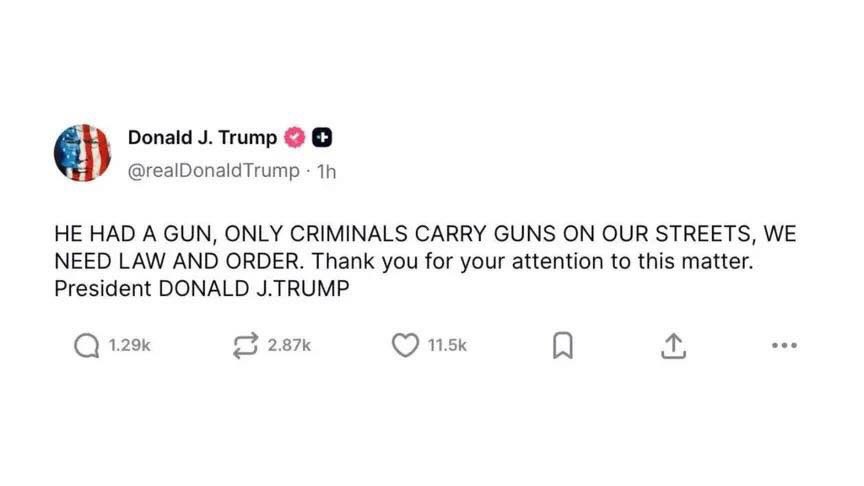 DavidLeavitt's tweet image. Hey MAGA

Your president Donald Trump believes if you have a gun you’re a criminal. 

Wonder what the @nra thinks about this 🤔