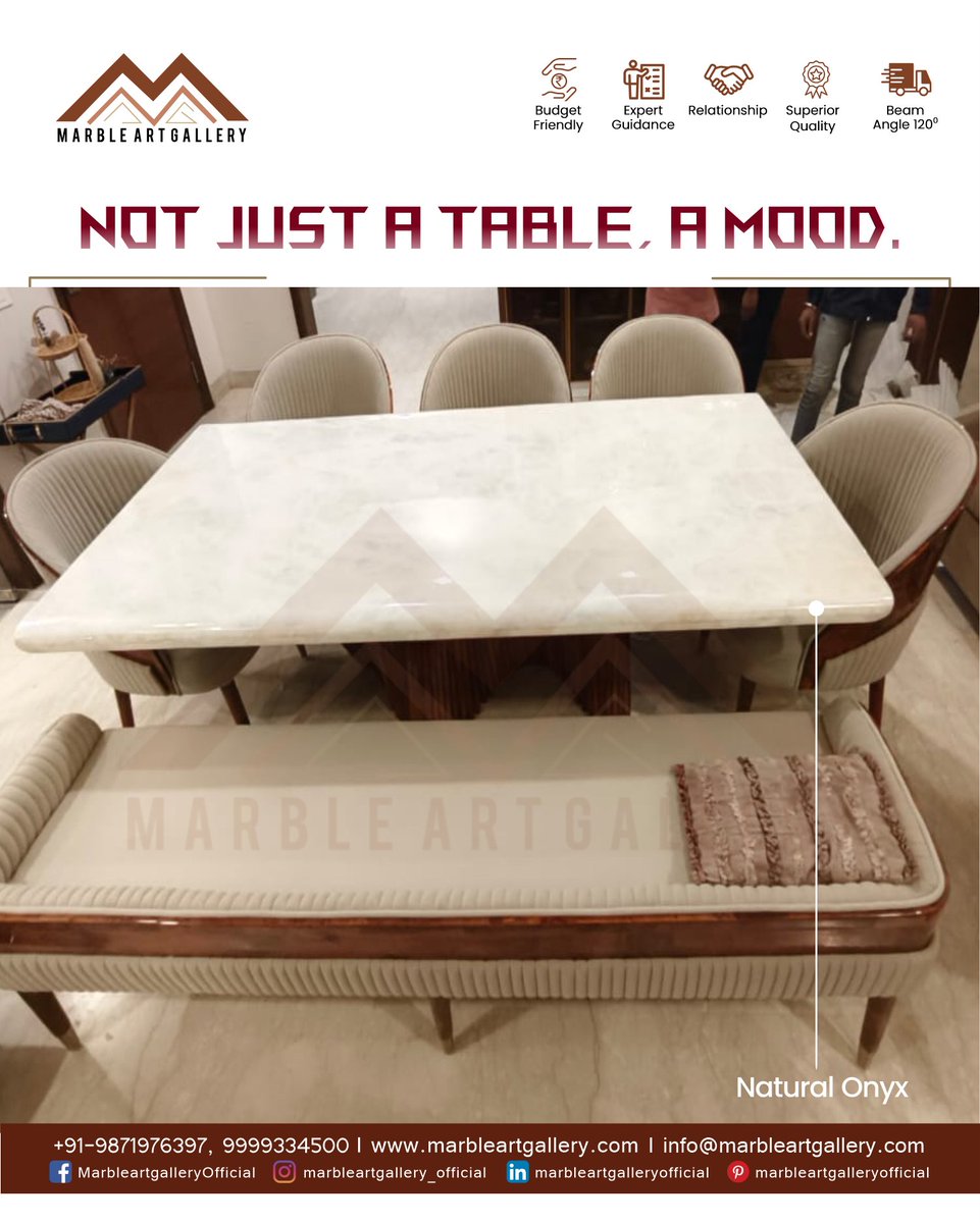 gallery_marble's tweet photo. Not just a table. A mood, set in Natural Onyx.
📞 Order Now: +91-9871976397, 9999334500
🌐 Visit: https://t.co/k1jhxOlcs8
#MarbleArtGallery #NaturalOnyx #OnyxDining #MarbleArtGallery #LuxuryDining #StatementTable #PremiumInteriors #TimelessDesign #StoneLuxury #PremiumStone https://t.co/anjI5beMwc