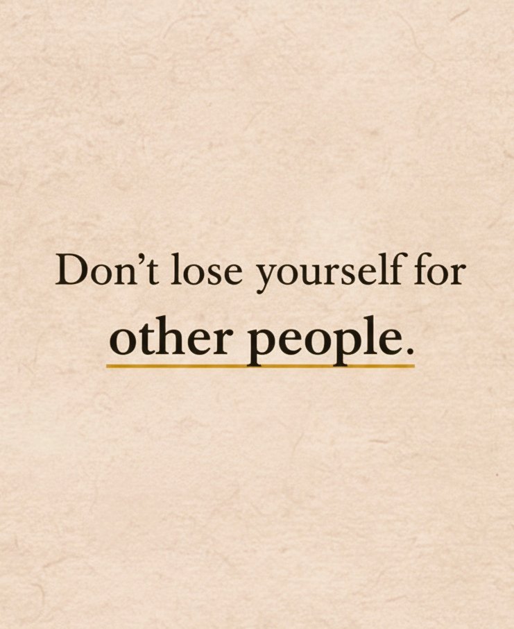 castalystgrowth's tweet image. Don't lose yourself for other people.
