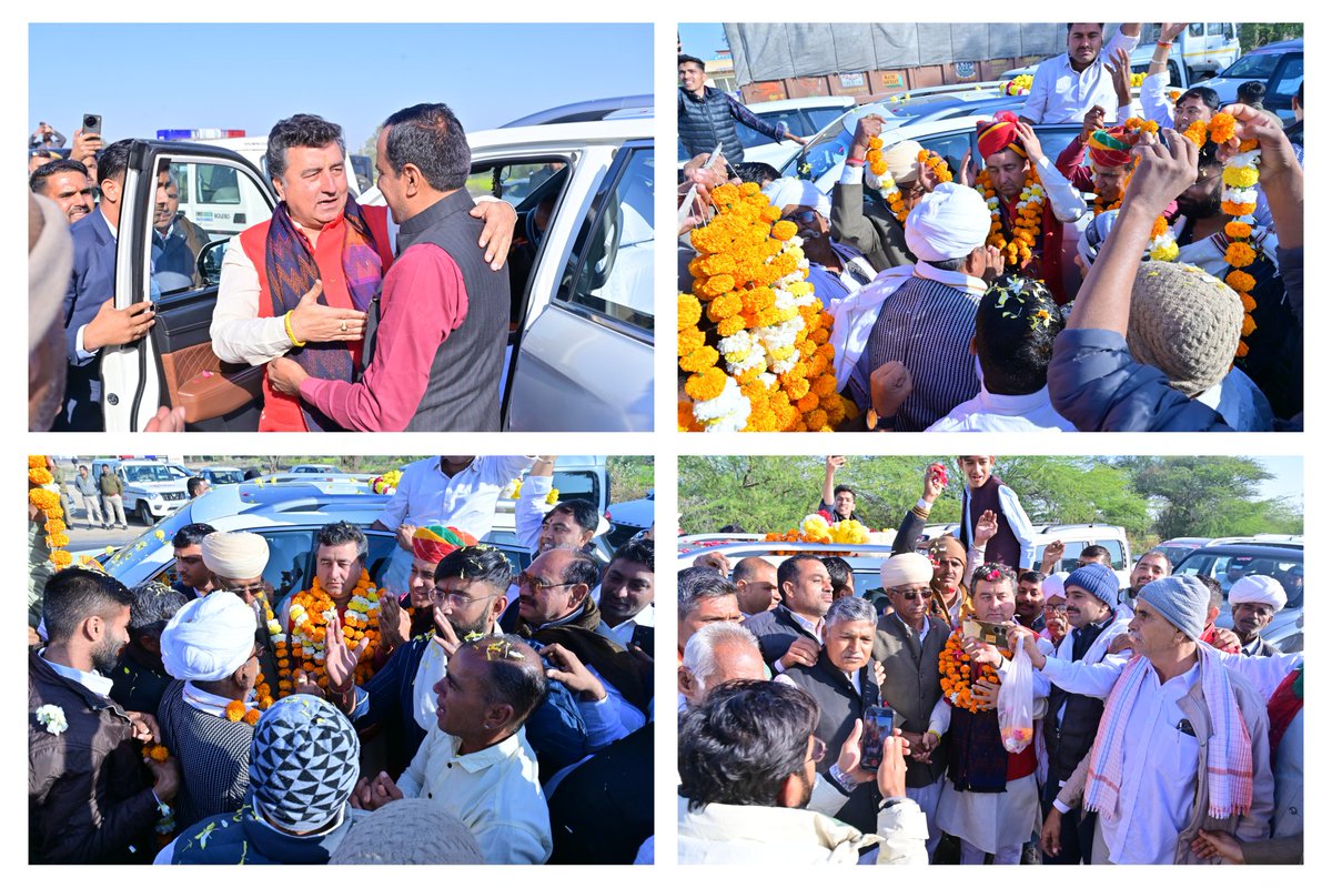 kkvishnoibjp's tweet photo. आज जोधपुर से बालोतरा प्रवास पर जाते समय मार्ग में डोली टोल प्लाजा पर संगठन के ऊर्जावान कार्यकर्ताओं एवं स्थानीय नागरिकों द्वारा किए गए स्नेहपूर्ण स्वागत और अभिनंदन से मैं अत्यंत अभिभूत हूँ।

​आप सभी का यह जोश और अपनापन ही मुझे जनसेवा के पथ पर निरंतर चलते रहने की नई शक्ति और संबल प्रदान करता है। इस मान-सम्मान के लिए आप सभी का कोटि-कोटि धन्यवाद।

#kkvishnoi #MlaGudamalani