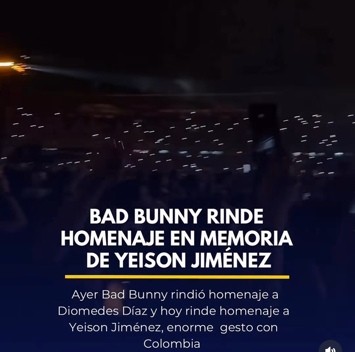 Bad Bunny con la maravilla de nuestra música tendría mil noches para homenajear la diversidad cultural que nos llena de orgullo y es parte de la identidad nacional.

Ayer el vallenato, hoy la música popular y la tristeza nacional con la muerte de Yeison Jiménez, ojalá mañana sea
