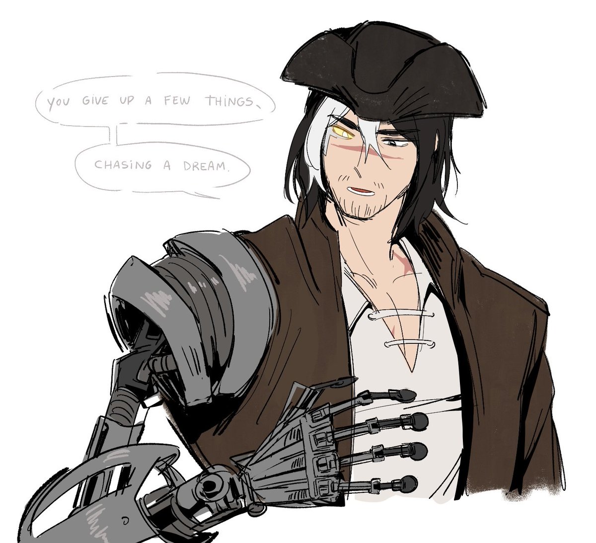 never missing the opportunity to draw long haired shiro