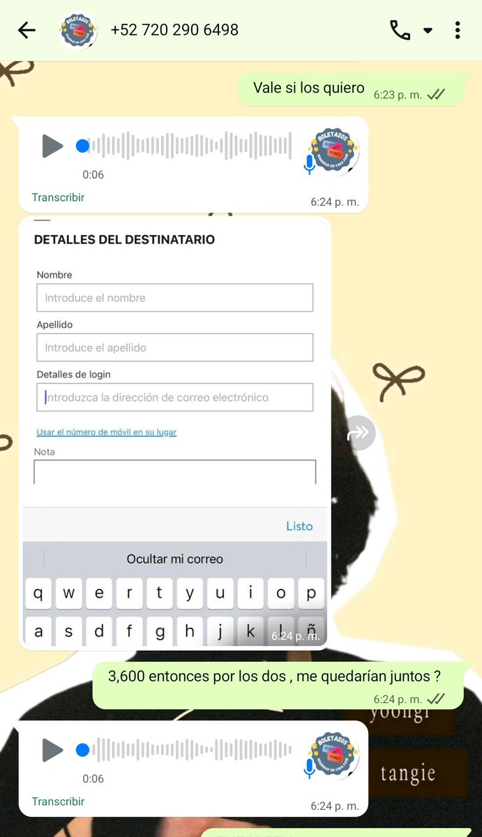 bestrappersuga's tweet photo. LES QUIERO ANUNCIAR A ESTA ESTAFADORA DE MIERDA , ESTAFARON A MI AMIGA, LA MUY IMBECIL LE Vendió DOS BOLETOS Y YA NO LE Llegan LOS MENSAJES TENGAN CUIDADO Y SON FALSOS LOS DISQUE BOLETOS 

NO A LOS REVENDEDORES 
#Noalosrevendedores
#BTS_WORLTOUR https://t.co/GACYKVsrI8