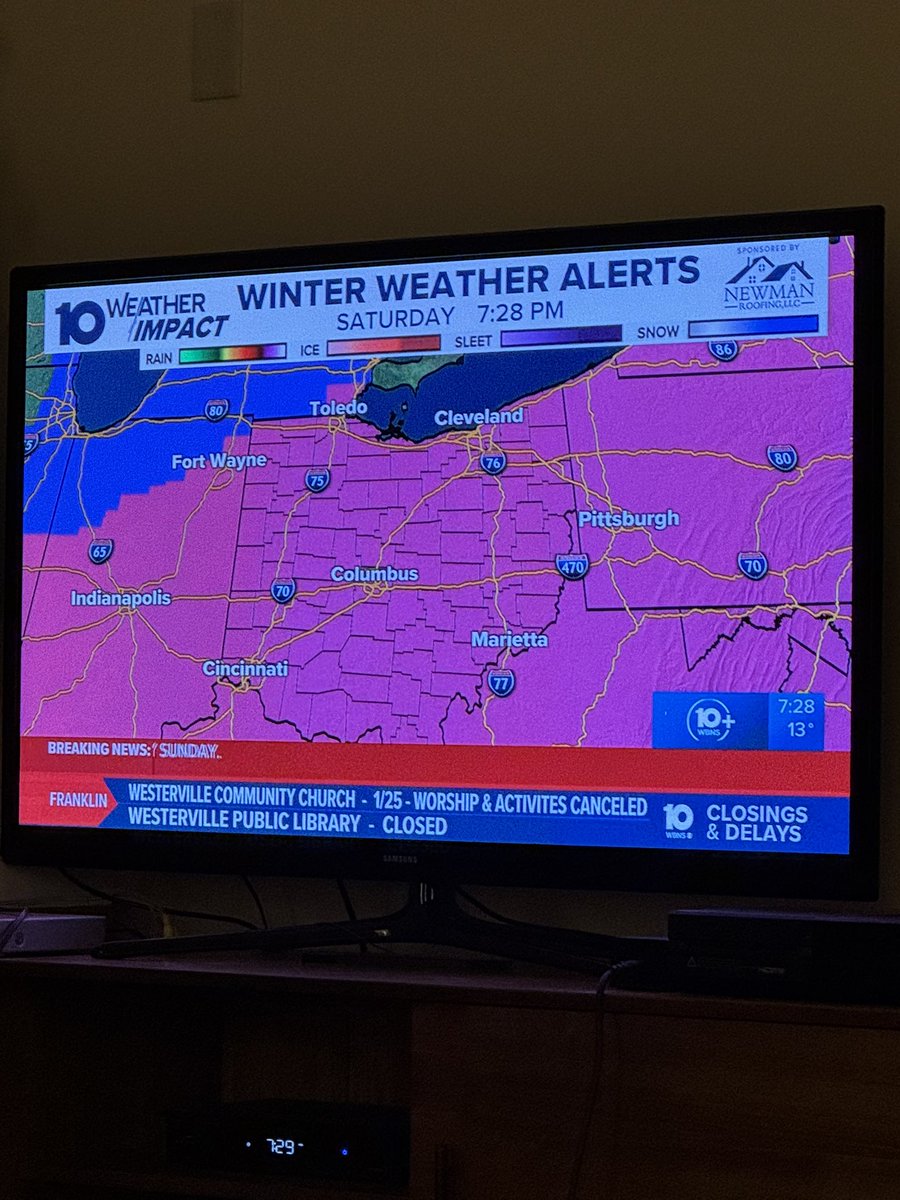 Hey <a href="/10TV/">10TV</a> ur legend doesn’t match the map. Whats all the pink!? #Fern #weather