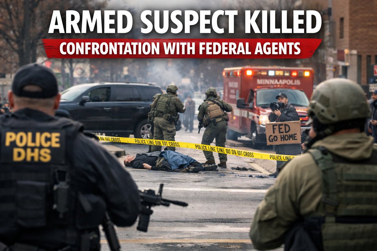 Armed Minneapolis suspect shot, killed by CBP
finishtherace.com/eric/federal-a…