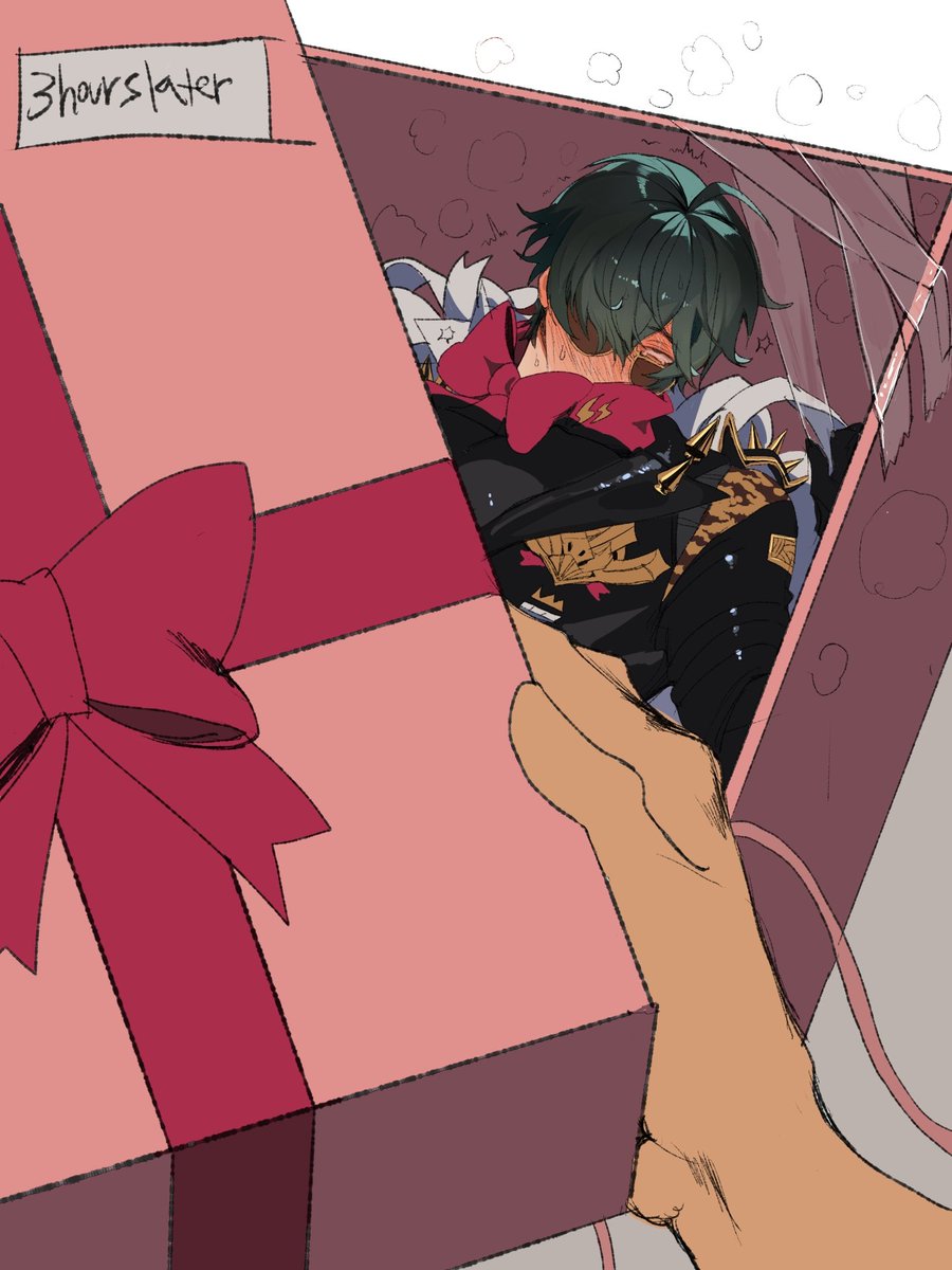 🔦⬇️

昨日の赤いリボンの続きを描きました