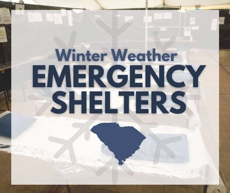 Heading to a shelter?
You can find live updates on shelter locations here:
scemd.org/stay-informed/…

If you are traveling to a shelter: Take it slow, avoid sudden braking or turns, and watch out for patches of black ice.
