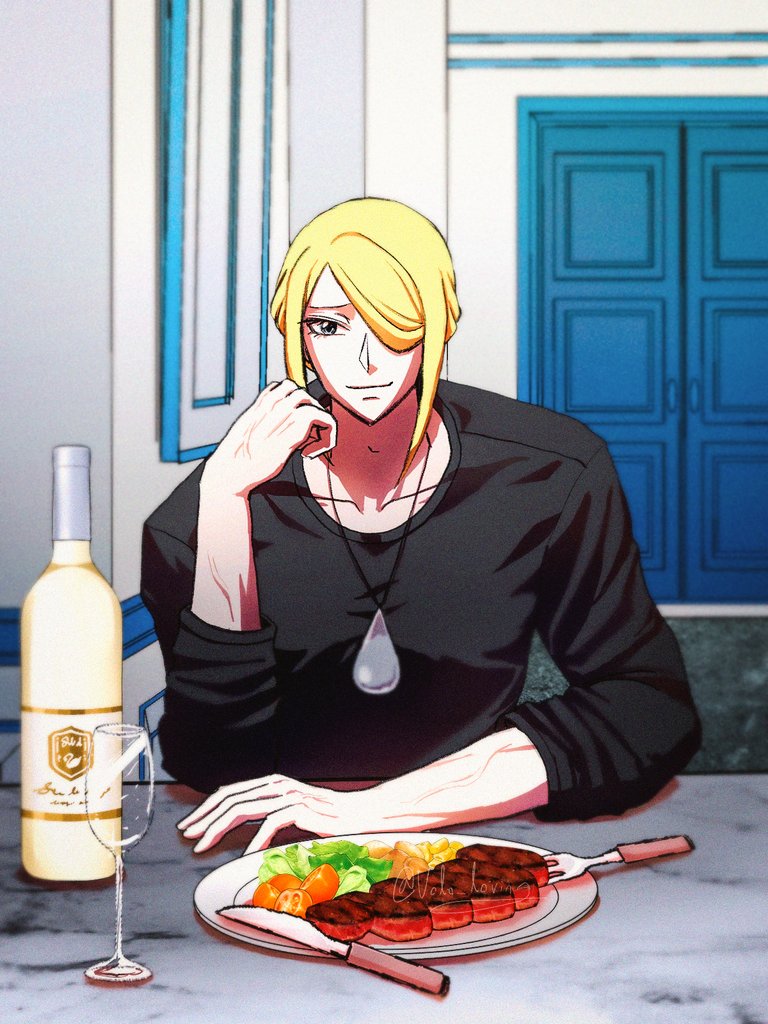 월로랑 레스토랑 데이트 너무 하고 싶어서 그렸어 ₊˚ପ⊹
ウｫロ : 美味しいですか？✨️