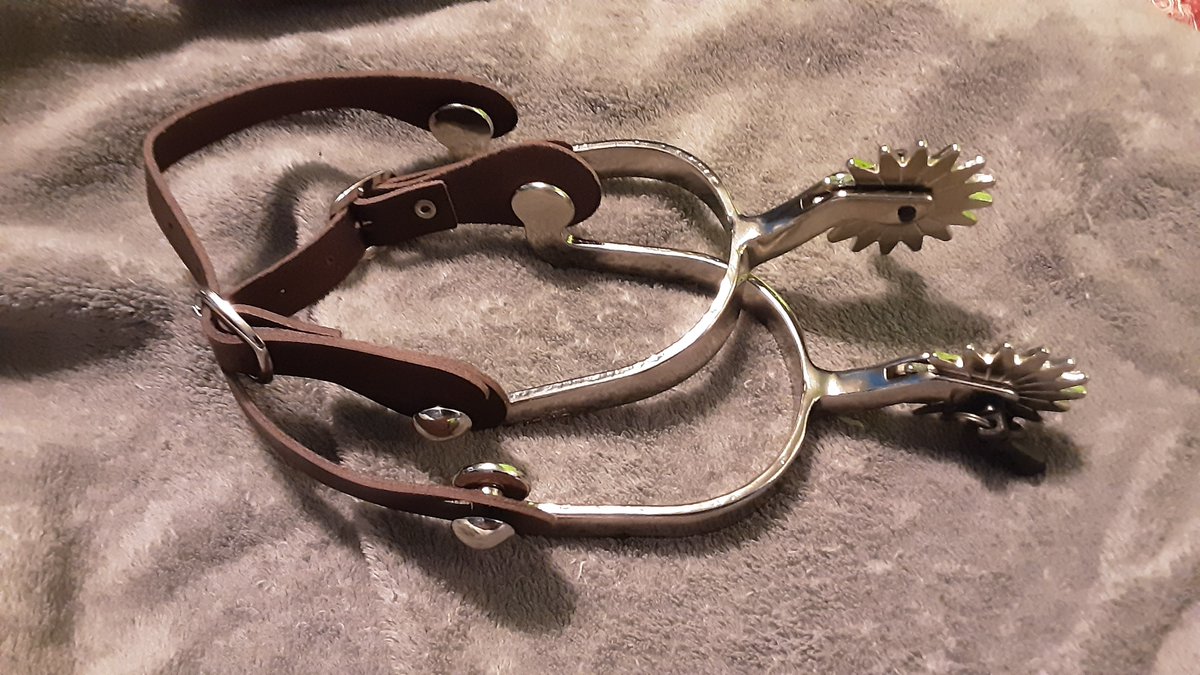 I got spurs that jingle jangle jingle 🎶 Now I just need to learn how to ride a horse... and money... lots of money to buy said horse 😆