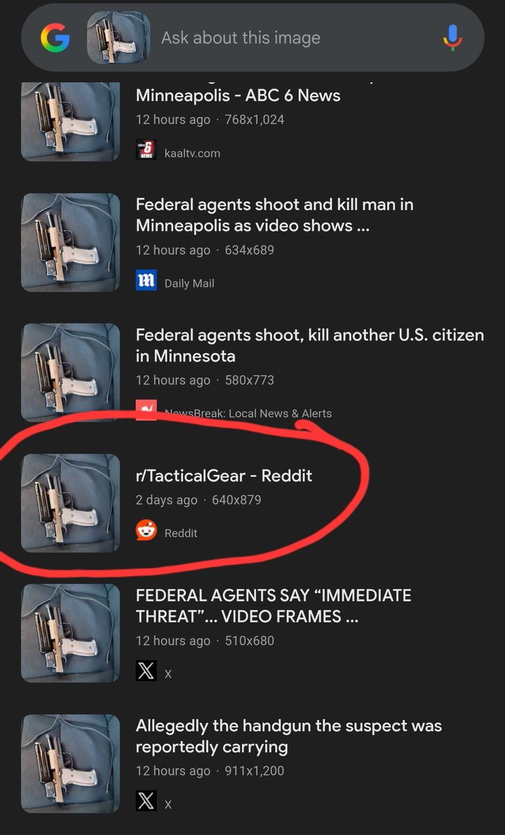 SpencerHakimian's tweet image. Did ICE fucking repost an old Reddit photo and call it that guy’s gun???