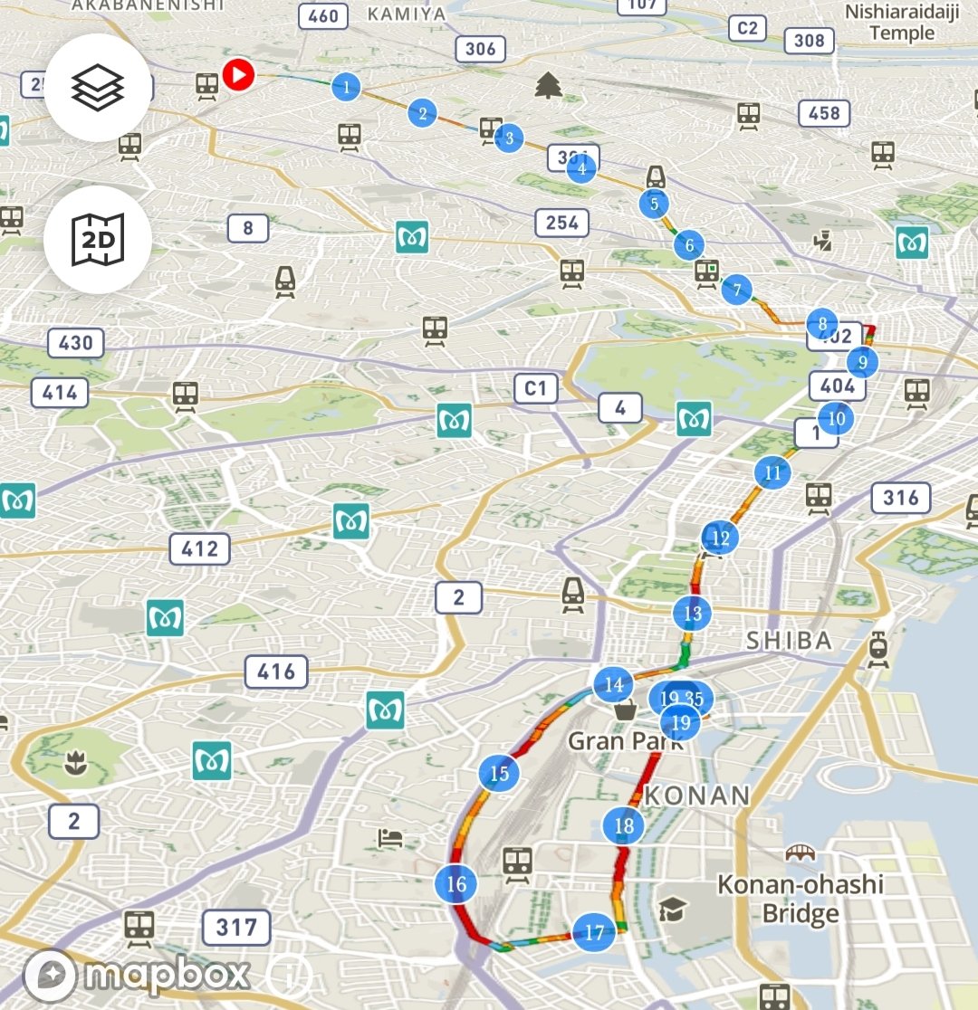 71strike's tweet photo. 早朝ランニングをする。
コースは新板橋→大手町→品川で折り返して田町まで。距離は19.36km。
繰り返し走ってベースが出来上がってきているのか、まだまだいけそうだなと思えるくらい、余裕を持って走り終えることができた。
#ランニング #朝ラン https://t.co/bfLInRnJIL