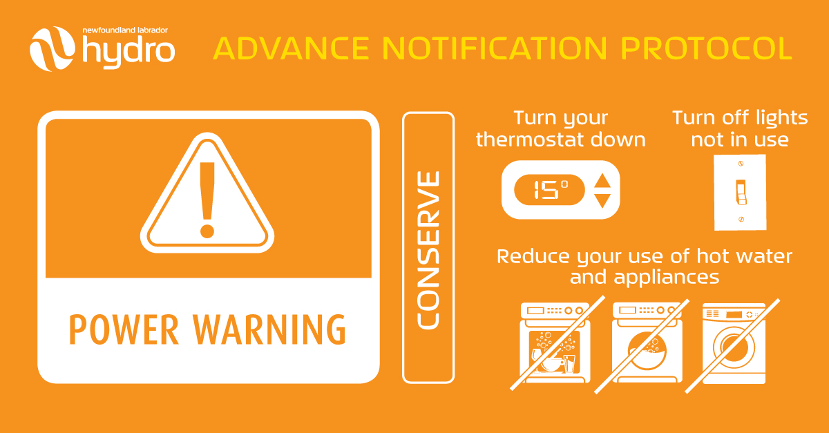 We appreciate everyone who has worked to reduce electricity use today. The Power Warning remains in place into tomorrow, so continued conservation will be important as the day begins. If you can delay non‑essential electricity use when you wake up, it helps protect the system
