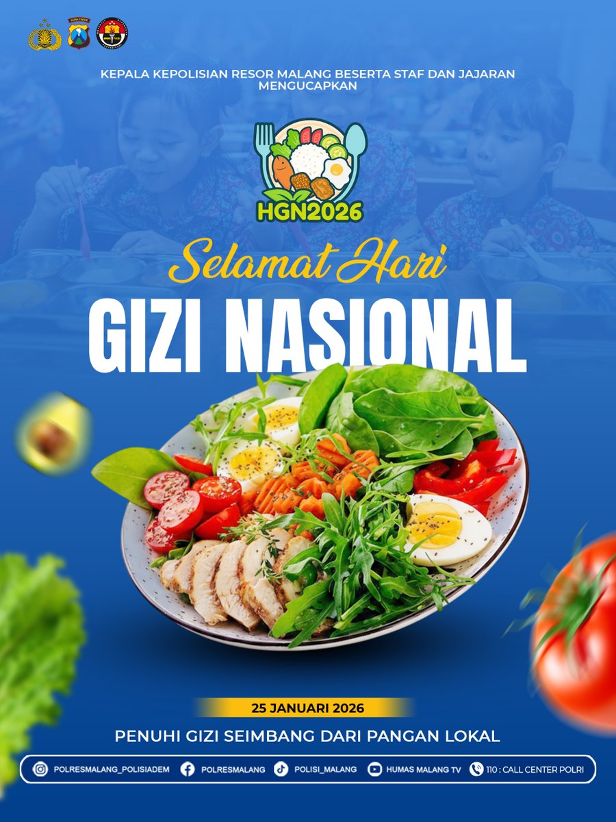 Hari Gizi Nasional menjadi pengingat bahwa gizi seimbang adalah kunci kesehatan dan masa depan generasi bangsa.