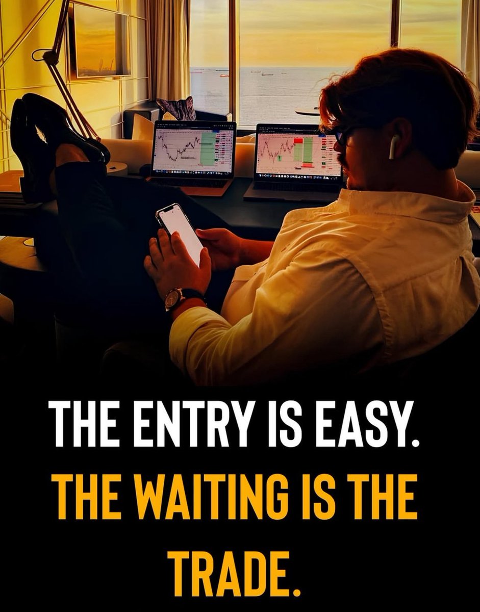 DenizTheTrader's tweet image. 100% waiting when you don't spot a setup.
100% fearless when you spot a setup.

Learn to trust your system.
Learn to wait and do nothing.
