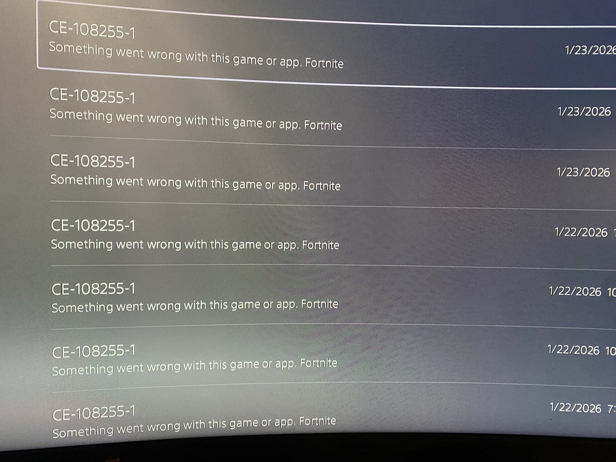 MANY PEOPLE REPORTING CRASHES ON PS5/PS4 AFTER THE v39.30 FORTNITE UPDATE‼️

Error Code: CE-108255-01

#Fortnite