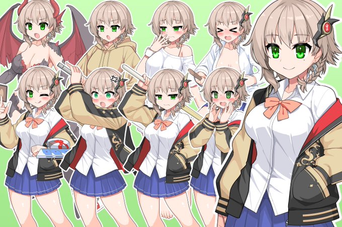 アメノちゃんの立ち絵素材ニコ静で公開しました 